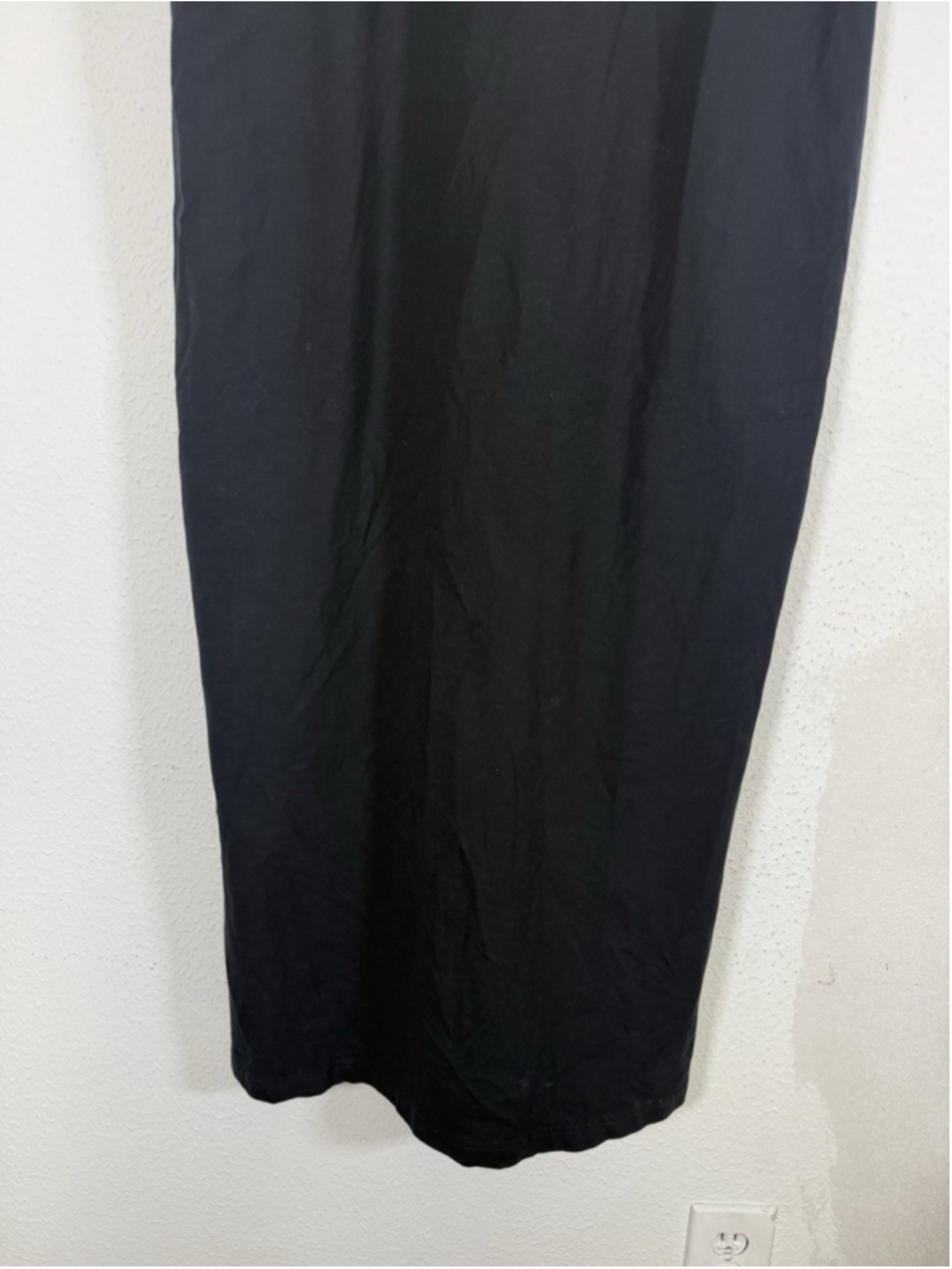 COS T-Shirt Midi Dress L Black Side Slits Minimalist Beach Travel Boho Resort - Picture 10 of 11